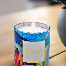 Kookee Blue Soy Wax Scented Candle Jar-45