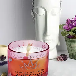 Kookee Red Soy Wax Scented Lead-Free Wick Candle Jar-image-19