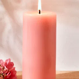 Home Centre Pink Rose Scented Pillar Candle-47