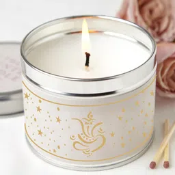 Aromatic Fables White Printed Citrus Scented Tin Jar Candle-19