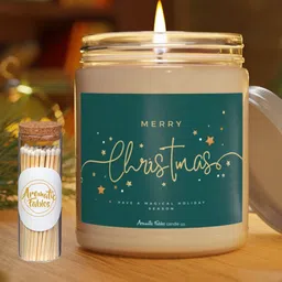 Aromatic Fables Mystical Aura of Christmas White Mogra Scented Christmas Jar Candle-48