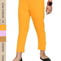 IndiWeaves Girls Pack Of 3 Pure Cotton Capris-picture-42
