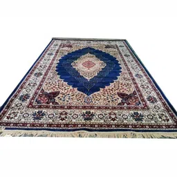 IMRA CARPET Blue Floral Shaggy Rectangular Carpet-picture-21