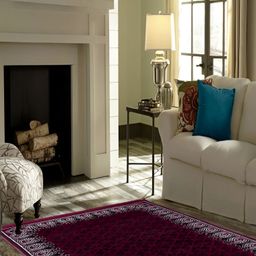 ZESTURE Maroon Printed Carpet-18