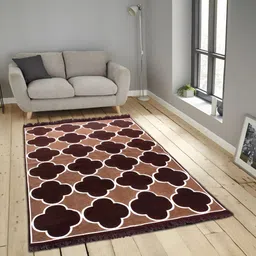 ZESTURE Brown Ethnic Motifs Printed Carpet-23