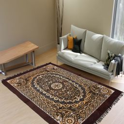 RRC Coffee Brown Ethnic Motif Carpet-22