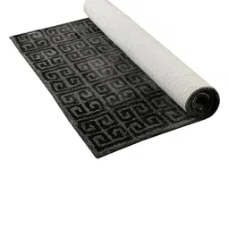 Saral Home Charcoal Grey Self-Design Cotton Rectangular Carpet image 3
