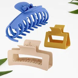 FIMBUL Women Set of 3 Matte Hair Claw Clip-42
