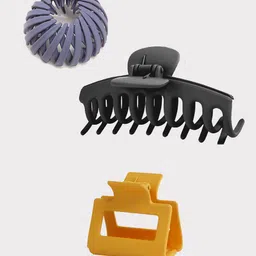 FIMBUL Women Set of 3 Matte Claw Clip image 5
