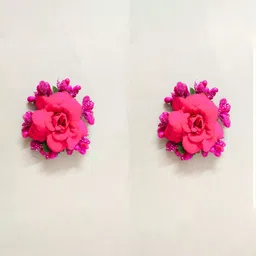 Hair Flare Women Pink & Green Set of 2 Embellished Alligator Hair Clip-picture-10