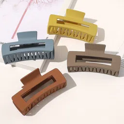FIMBUL Women Set of 4 Rectangular Claw Clip-99