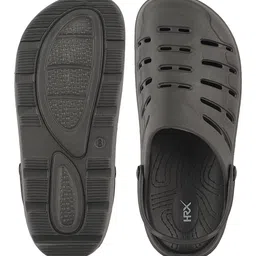 HRX by Hrithik Roshan Men Grey Self Design Clogs image 3