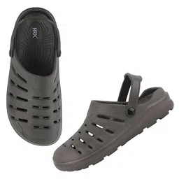HRX by Hrithik Roshan Men Grey Self Design Clogs image 5