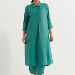 THE INDIAN CAUSE Pure Cotton Three Quarter Sleeve Tunic & Trouser Co-Ords-image-35