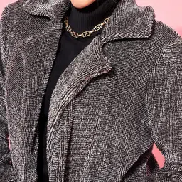 Athena Notched Lapel Front-Open Woollen Overcoats image 4