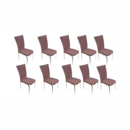 Stylista Brown 10  Pieces Stretchable Chair Covers-image-22