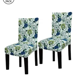 HOUSE OF QUIRK Pack of 2 Green & Blue Protector Seat Chair Slipcover-24