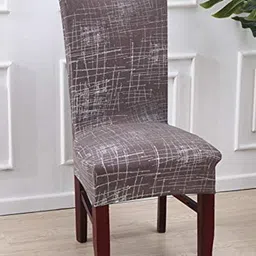 Dakshya Industries Brown 4 Pieces Printed Stretchable Chair Covers-image-83