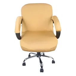Stylista Beige 3 Pieces Chair Cover With Handle Covers-6