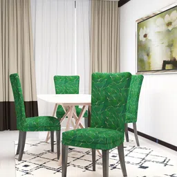 Nendle Green 4 Pieces Printed Stretchable Chair Covers-picture-30