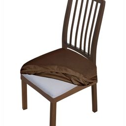 HOKIPO Brown 2 Pieces Self Design Jacquard Stretchable Chair Cover-image-62