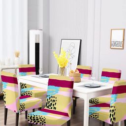 Cortina Set Of 6 Multi-Coloured Printed Chair Covers-4
