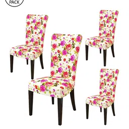 Nendle Set Of 4 Floral Printed Chair Cover-image-53