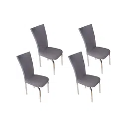 Stylista Grey 4 Pieces Stretchable Chair Covers-image-94
