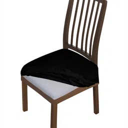 HOKIPO Brown Self Design  Jacquard Stretchable Chair Cover-15