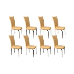 Stylista Beige 8  Pieces Stretchable Chair Covers-picture-10