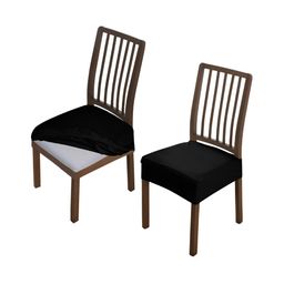 HOKIPO 2 Pieces Black Stretchable Chair Cover-11