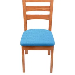 Cortina Turquoise-Blue Textured Chair Cover-image-42
