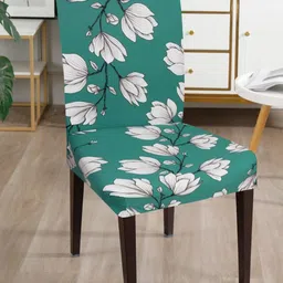 Dakshya Industries Blue & White 4 Pieces Printed Stretchable Chair Covers-image-76