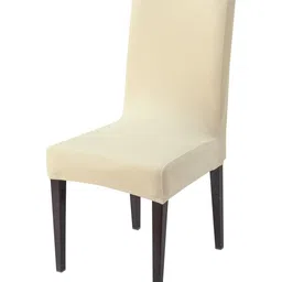 HOKIPO Beige 200 GSM Velvet Chair Cover-image-78