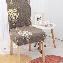 HOUSE OF QUIRK Beige Printed Chair Cover-46