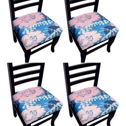 ohello 4Pcs Blue & Pink Pieces Printed Elasticated Fitted Chair Covers-image-90