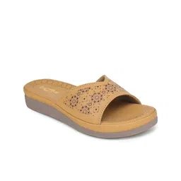 Shezone Women Colourblocked One Toe Flats with Laser Cuts-image-7