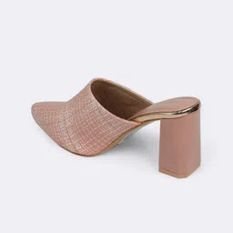 PLANET WALK Textured Block Mules with Laser Cuts image 3
