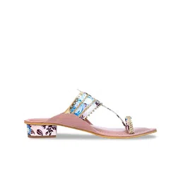 Ozuri Embellished Open Toe Block Heels image 4
