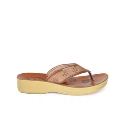 Ajanta Printed Laser Cuts Open Toe Flats image 4
