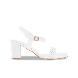Try Me Embellished Open Toe Backstrap Block Heels image 4