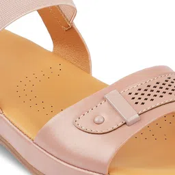 PEPPER Textured Open Toe Flats With Backstrap image 2