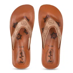 Ajanta Printed Laser Cuts Open Toe Flats image 3