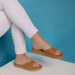 Shezone Women Colourblocked One Toe Flats with Laser Cuts-image-40