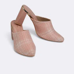 PLANET WALK Textured Block Mules with Laser Cuts image 2