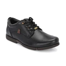 Egoss Men Textured Square Toe Comfort Insole Lace-Ups Leather Derbys-image-27