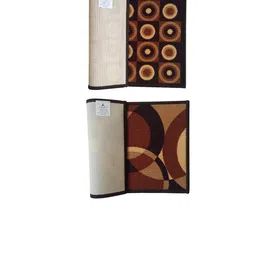 Athom Trendz Set Of 2 Patterned Anti Skid Latex Backing Rectangular Door Mats image 3
