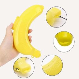 MORVIX Apple & Banana Case Combo – Set of 2 Durable, Reusable Plastic Fruit Storage Holders – Protective Hard Shell Box for Keeping Fruits Fresh and Intact – Ideal for School Lunches,banana box image 3