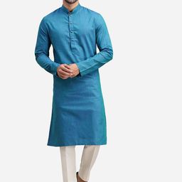 THE KURTA COMPANY Mandarin Collar Straight Kurta-image-19