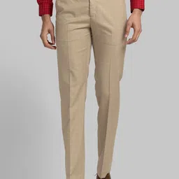 Raymond Men Checked Contemporary Fit Formal Trousers-image-39